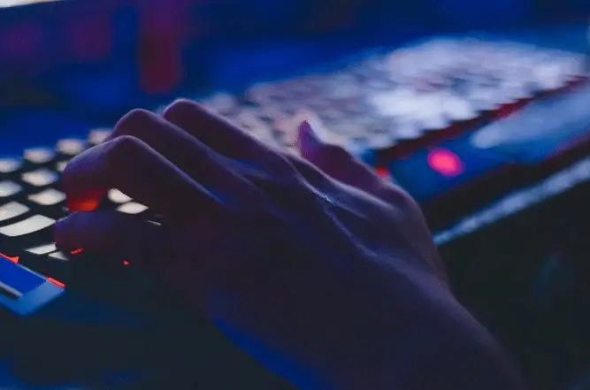 A person working at a computer