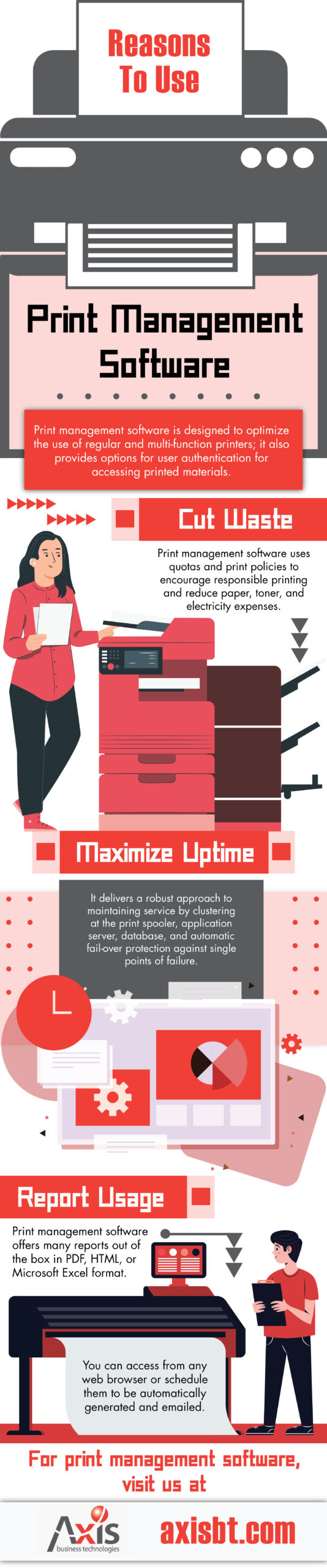 Reasons to Use Print Management Software - Infograph