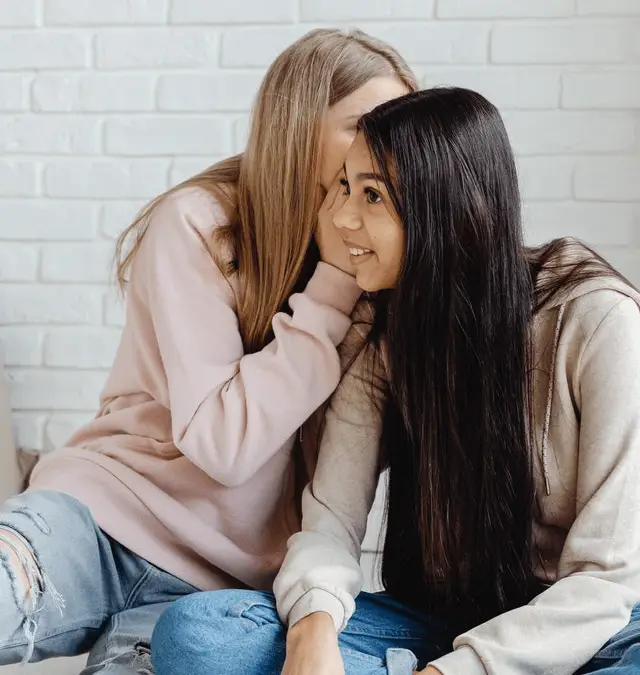 Children whispering