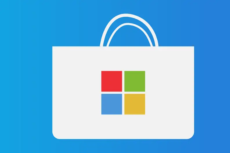 a bag with a Microsoft logo