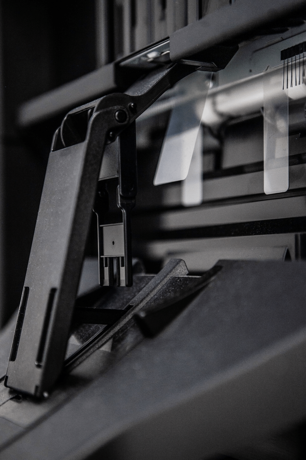 Close-up shot of a printer